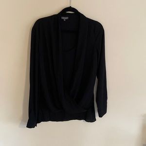 Vince Camuto Black Drape Blouse